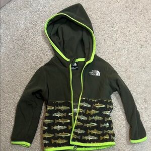 The North Face Green Sweatshirt with Camo Accents